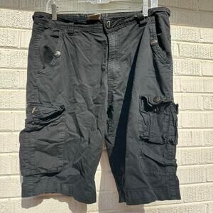 Blue Rag Y2K Baggy Cargo Black Shorts